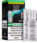 Al Fakher Crown Bar Ice Blue Pods 2er – eisig-frische blaue Beeren (Blue Razz), vorbefüllter MTL-Pod im 2er Pack, 2×2 ml Nikotinsalz.