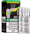 Al Fakher Crown Bar Lemon Lime Cherry Fizz Pods 2er – Zitrone, Limette und Kirsche mit prickelndem Kick, Prefilled MTL-Pod im Doppelpack.