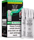 Al Fakher Crown Bar Mint Pods 2er – klassisch frische Minze, MTL-Pod (Doppelpack) für ELFA Pod-Systeme, bis zu 600 Züge pro Pod.
