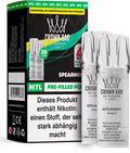 Al Fakher Crown Bar Spearmint Pods 2er – milde grüne Minze, erfrischend und klar, 20 mg/ml Nikotinsalz, Pod im Doppelpack kaufen.