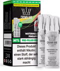 Al Fakher Crown Bar Watermelon Pineapple Pods 2er – tropische Wassermelone-Ananas, sommerlich süß, Prefilled MTL-Pod (2er), ELFA-kompatibel.