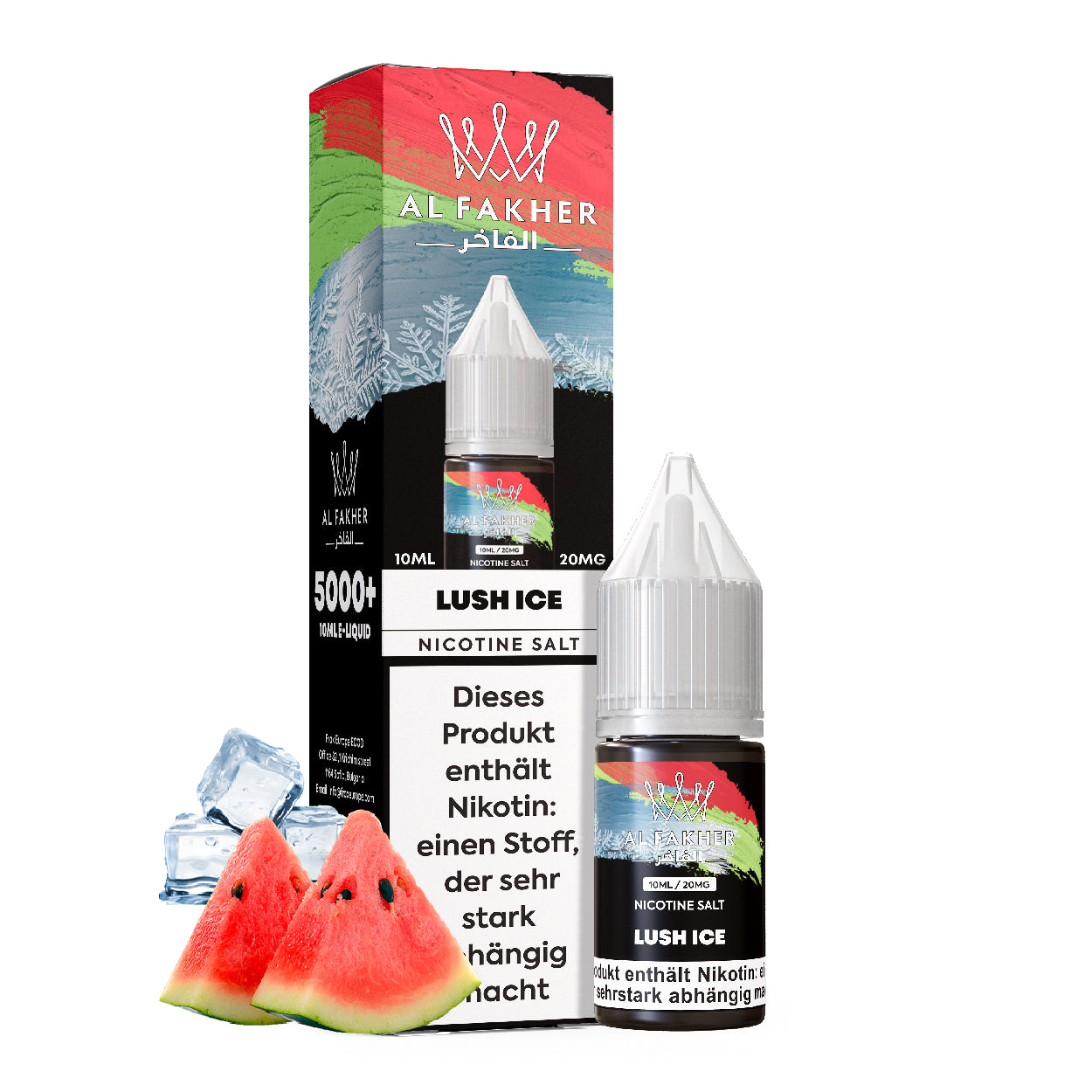 Al Fakher Lush Ice 10ml 5er Pack – Shisha Nikotinsalz Liquid Wassermelone Eis Großhandel ArBo