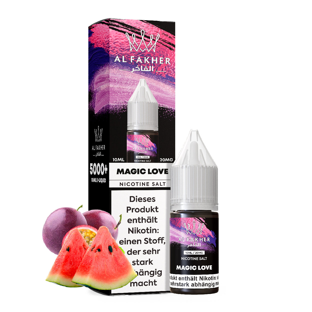 Al Fakher Magic Love Nikotinsalz Liquid 10ml – Wassermelone Honigmelone Maracuja 20mg Shisha