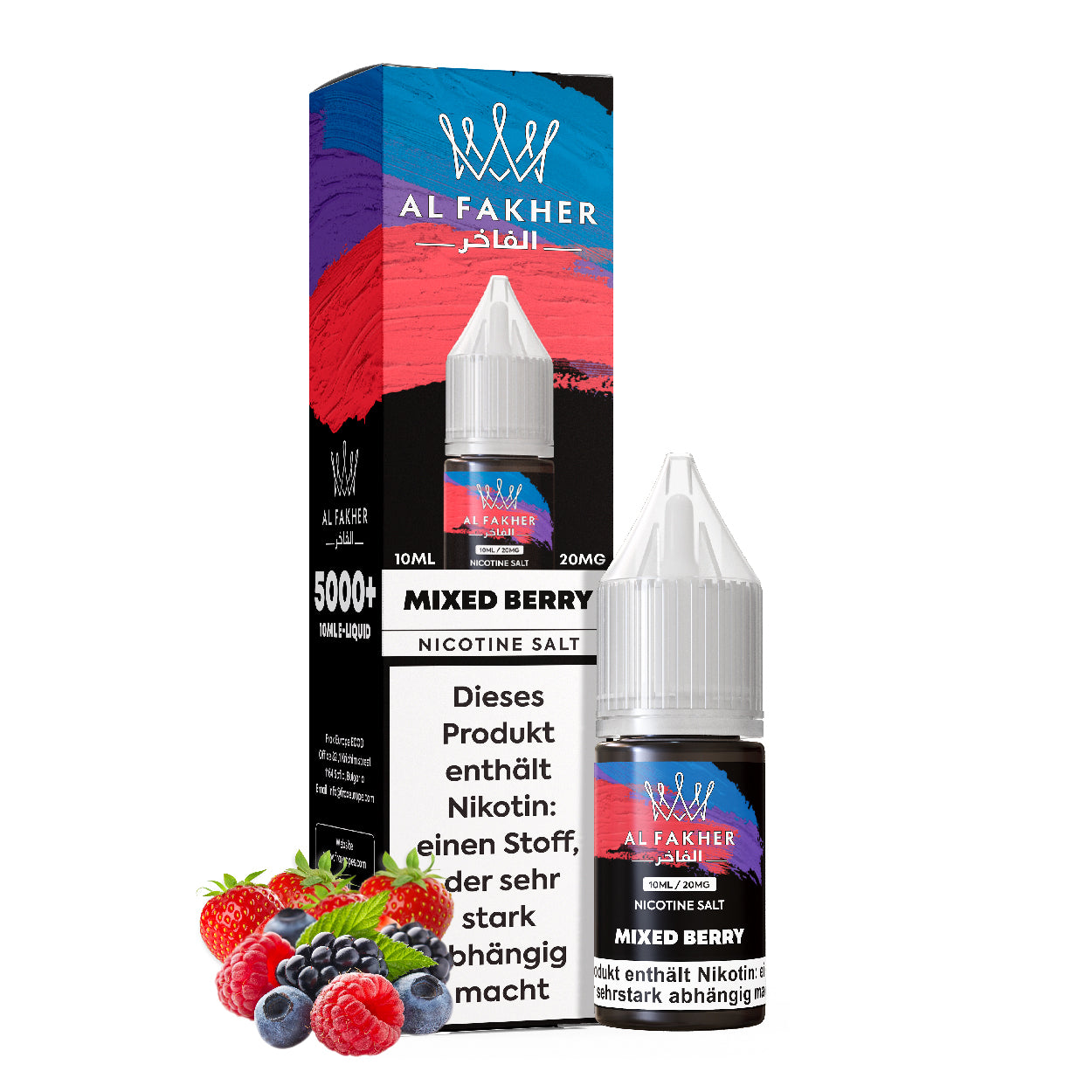 Al Fakher Mixed Berries Nikotinsalz Liquid 10ml – gemischte Beeren 20mg Shisha Podsystem MTL