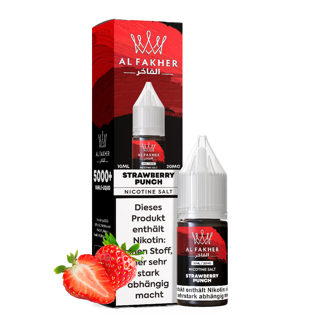 Al Fakher Strawberry Punch Nikotinsalz Liquid 10ml – Erdbeere 20mg Podsystem MTL
