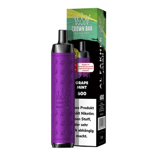 Al Fakher Crown Bar 600 Grape Mint - 10er