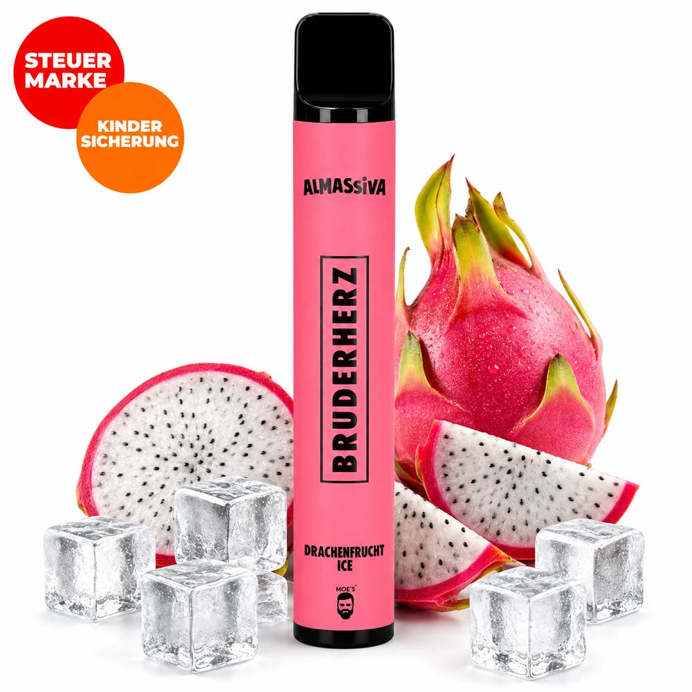 Al Massiva Bruderherz Einweg Vape 600 Züge – Drachenfrucht Ice mit exotischer Drachenfrucht & Ice-Kick