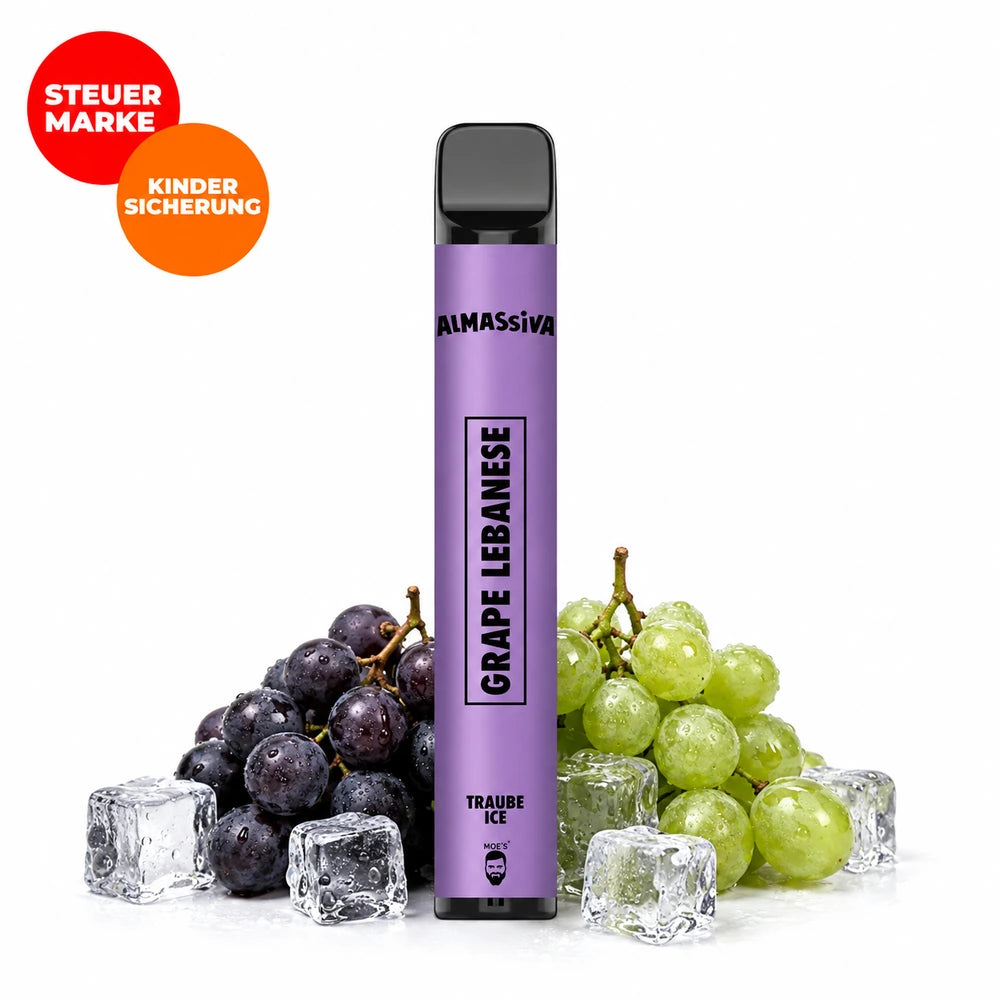 Al Massiva Black Lebanese Einweg Vape 600 Züge – Traube Minze mit dunkler Traube & frischer Minze