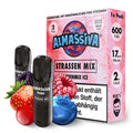 Al Massiva Pods Strassen Mix 10er Pack mit 20 Pods – Beerenmix Ice, ELFA kompatibel, Vorratspack