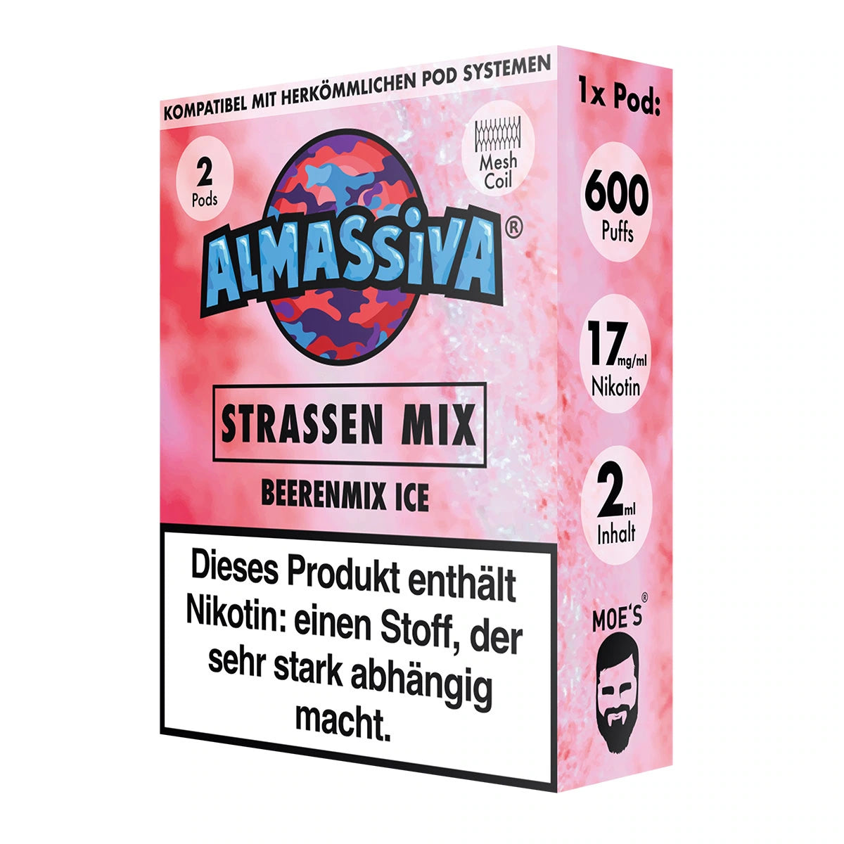 Al Massiva Prefilled Pod Strassen Mix – 2ml, 17mg Nikotinsalz, Mesh Coil