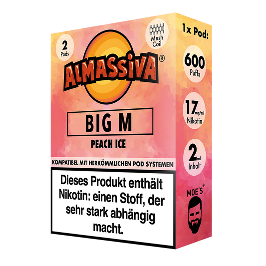 AL MASSIVA Pods Big M - Peach Ice 2er - 10er Pack