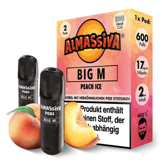 AL MASSIVA Pods Big M - Peach Ice - 2er