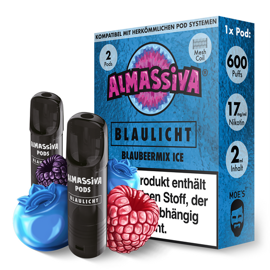 AL MASSIVA Pods Blaulicht - Blaubeermix Ice - 2er