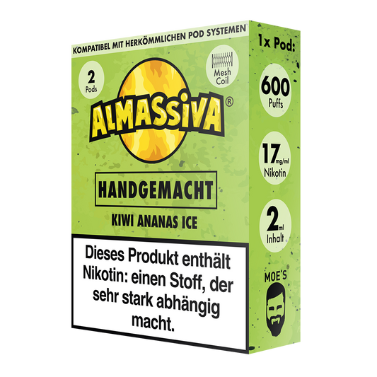 AL MASSIVA Pods Handgemacht - Kiwi Ananas Ice 2er - 10er Pack