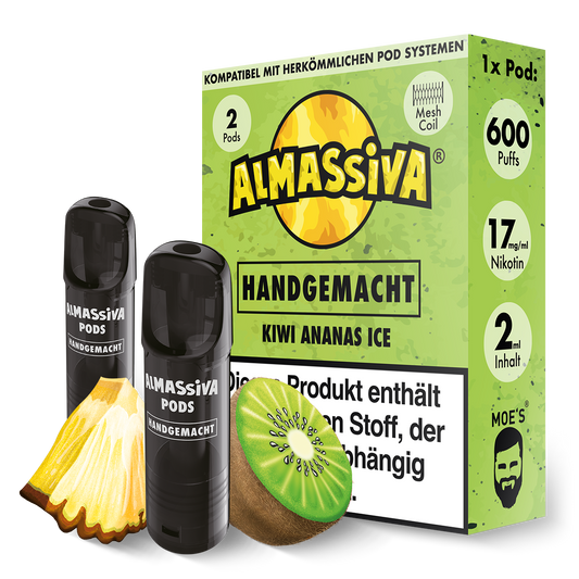 AL MASSIVA Pods Handgemacht - Kiwi Ananas Ice - 2er