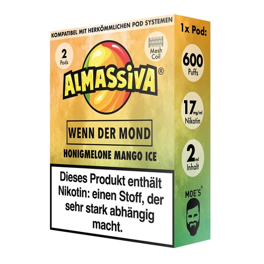 AL MASSIVA Pods Wenn der Mond - Honigmelone Mango Ice 2er - 10er Pack