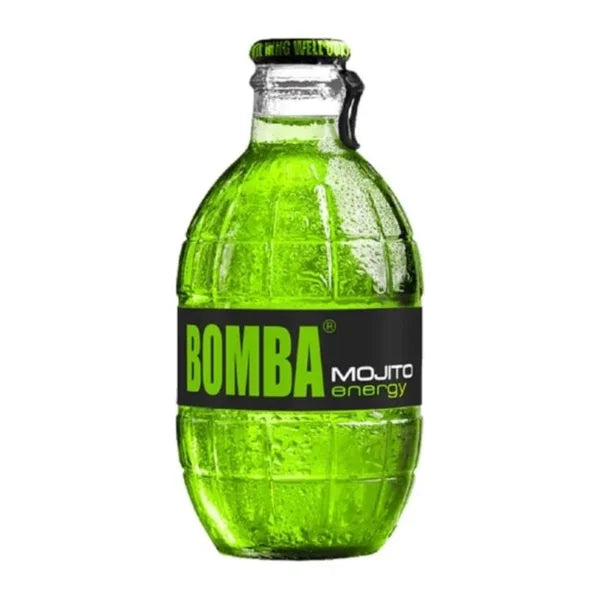 Bomba Energy Drink Mojito in der 250-ml-Granatenflasche aus Glas