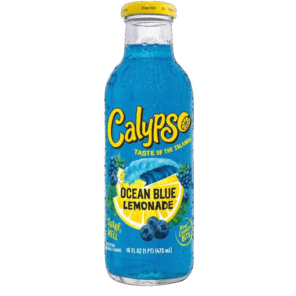 Calypso – Ocean Blue Lemonade | Blaubeere & Zitrone | Glasflasche | USA | 473 ml