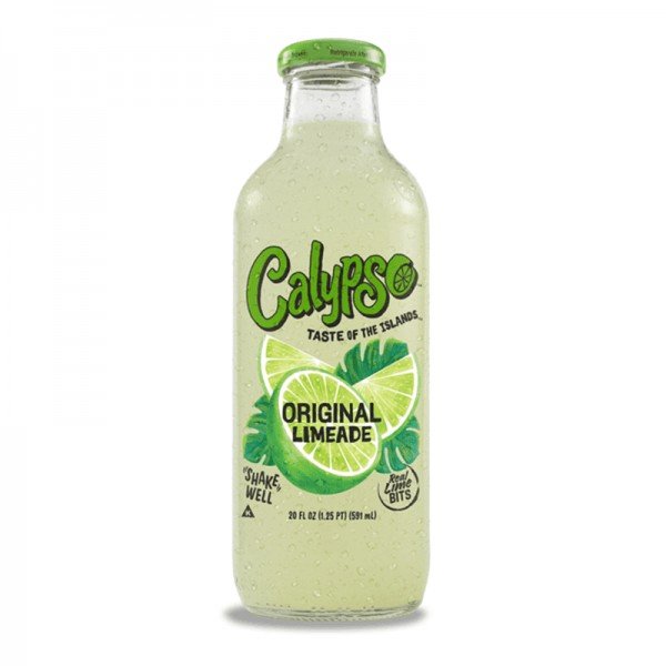 Calypso Original Limeade – Karton 12x473ml Limetten Limonade Glasflasche USA Großhandel