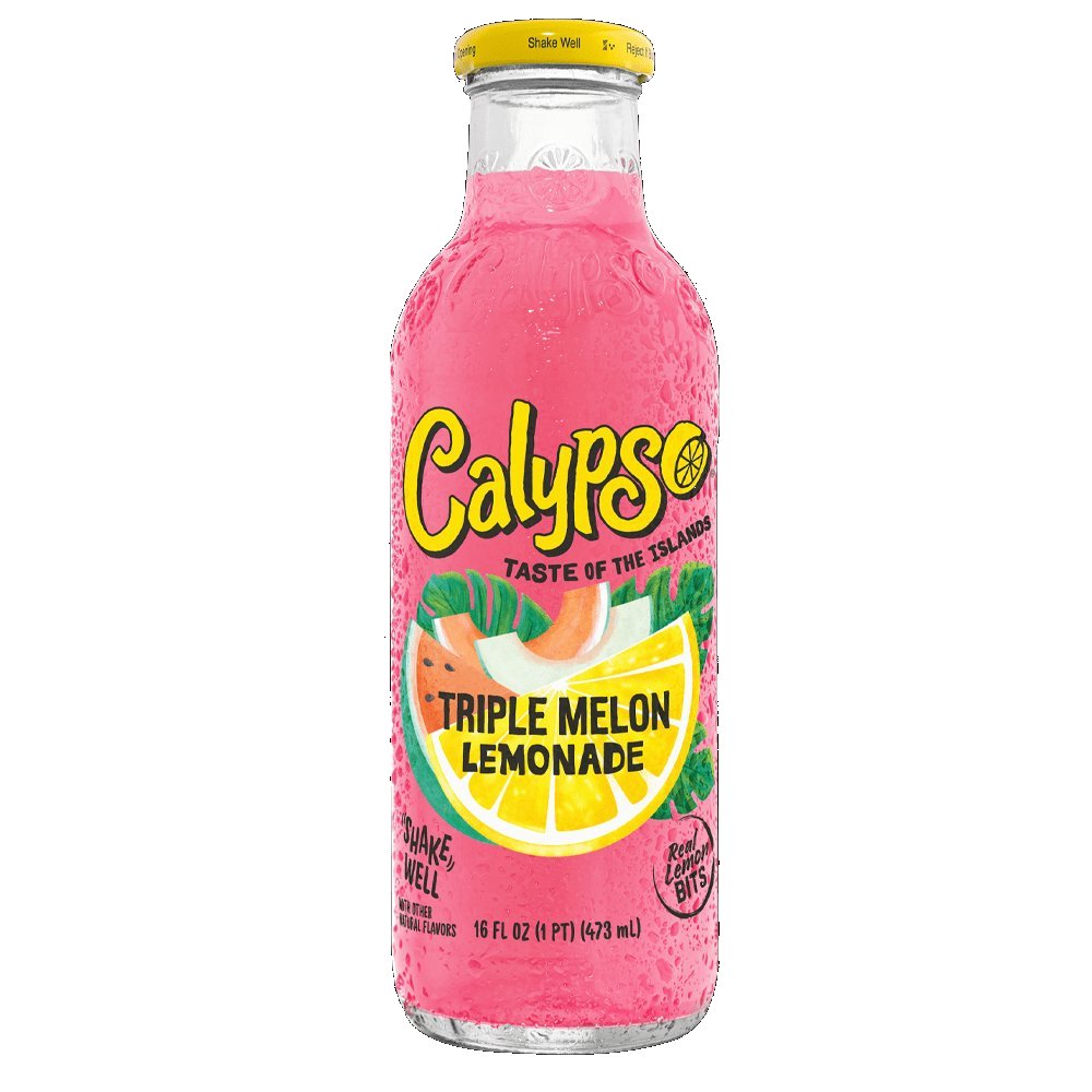 Calypso Triple Melon Lemonade 473ml – Wassermelone Honigmelone Cantaloupe Limonade Glasflasche USA