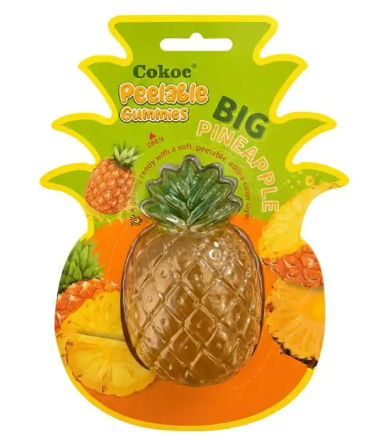 Cokoc Giant Peeling Gummy Big Pineapple 150g – riesiger schälbarer Ananas Fruchtgummi