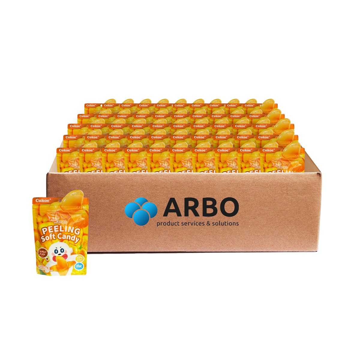 Cokoc Peeling Soft Candy Mango – Karton 50x75g Mango Gummibärchen Großhandel halal