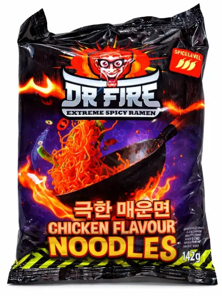 Dr. Fire – Chicken Flavour scharfe Ramen Nudeln 5er Pack – Halal