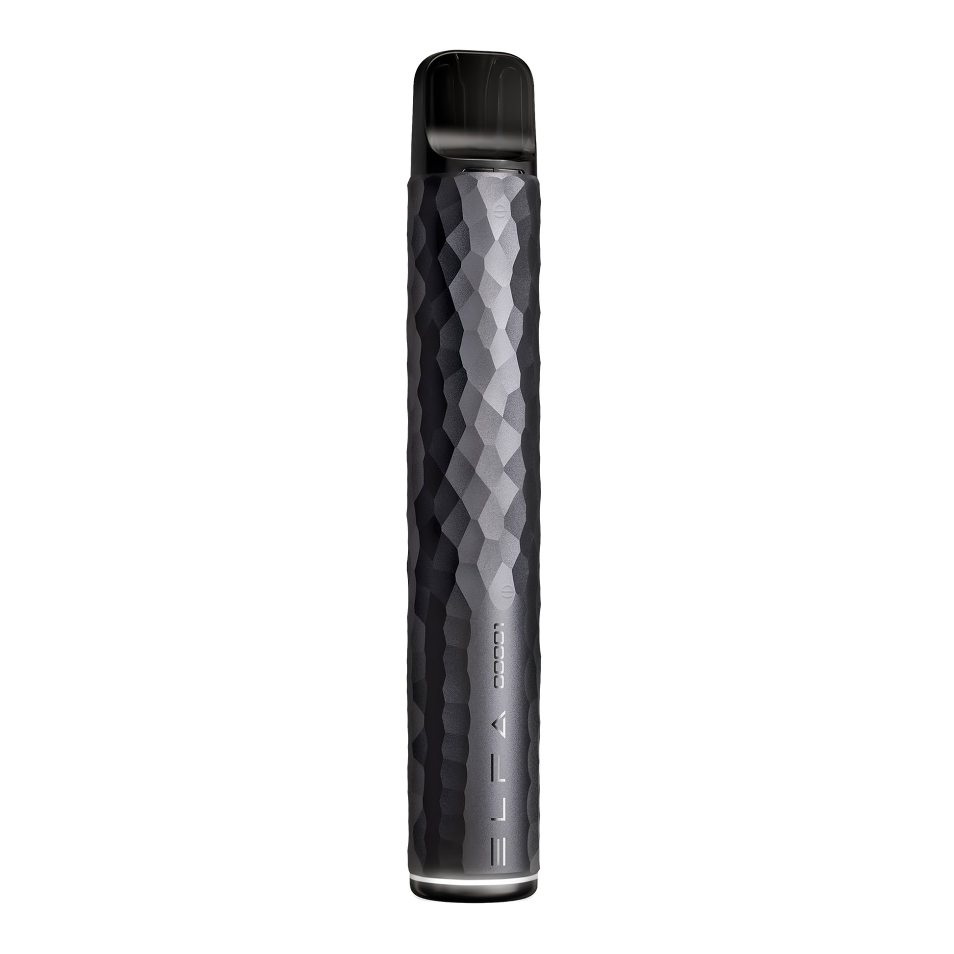 ELFBAR ELFA Basisgerät Obsidian Black – Stein Limited Edition Akkuträger 500mAh mit Hammerschlag-Design, Verpackung & Gerät