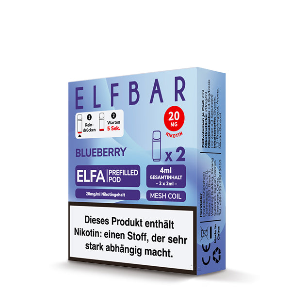 ELFA Pods 2er Pack 20mg Nikotin "Blueberry" 10er Pack