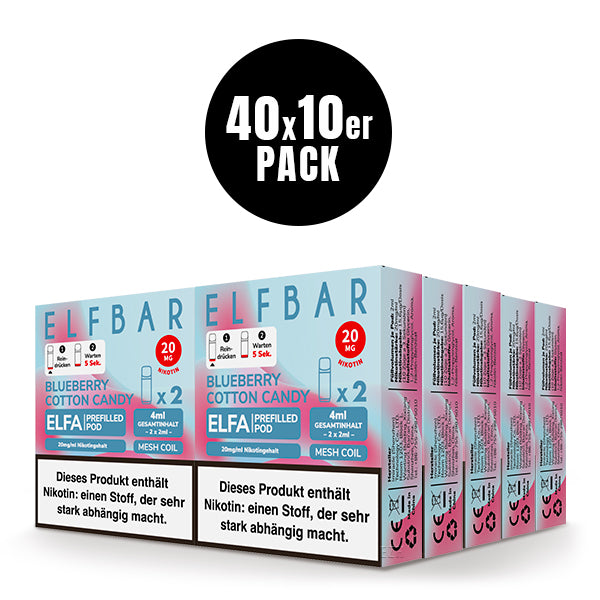 ELFA Pods 2er Pack 20mg Nikotin "Blueberry Cotton Candy" - 10er Pack