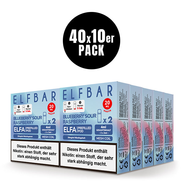 ELFA Pods 2er Pack 20mg Nikotin "Blueberry Sour Raspberry" - 10er Pack