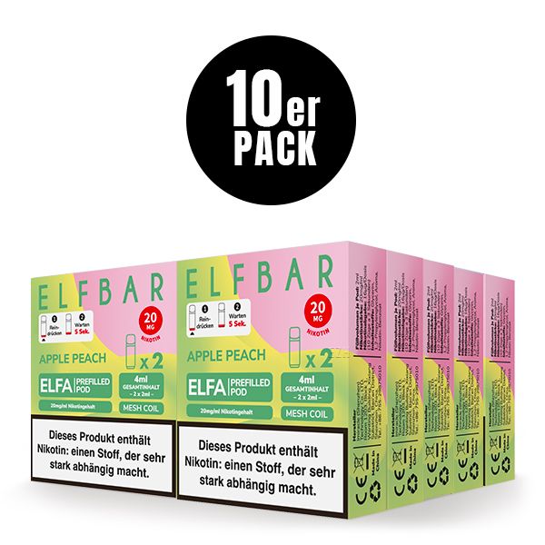 Elfbar ELFA Pods Apple Peach 10er Pack Bundle – Großhandel B2B ArBo Wholesale