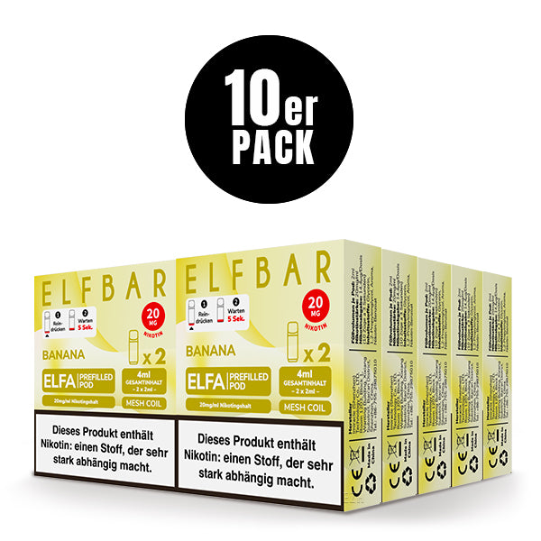 Elfbar ELFA Pods Banana 10er Pack Bundle – Großhandel B2B ArBo Wholesale