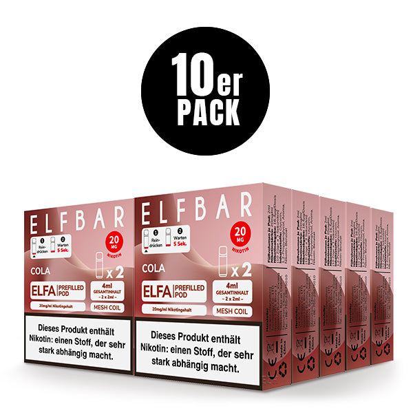 Elfbar ELFA Pods Cola 10er Pack Bundle – Großhandel B2B ArBo Wholesale