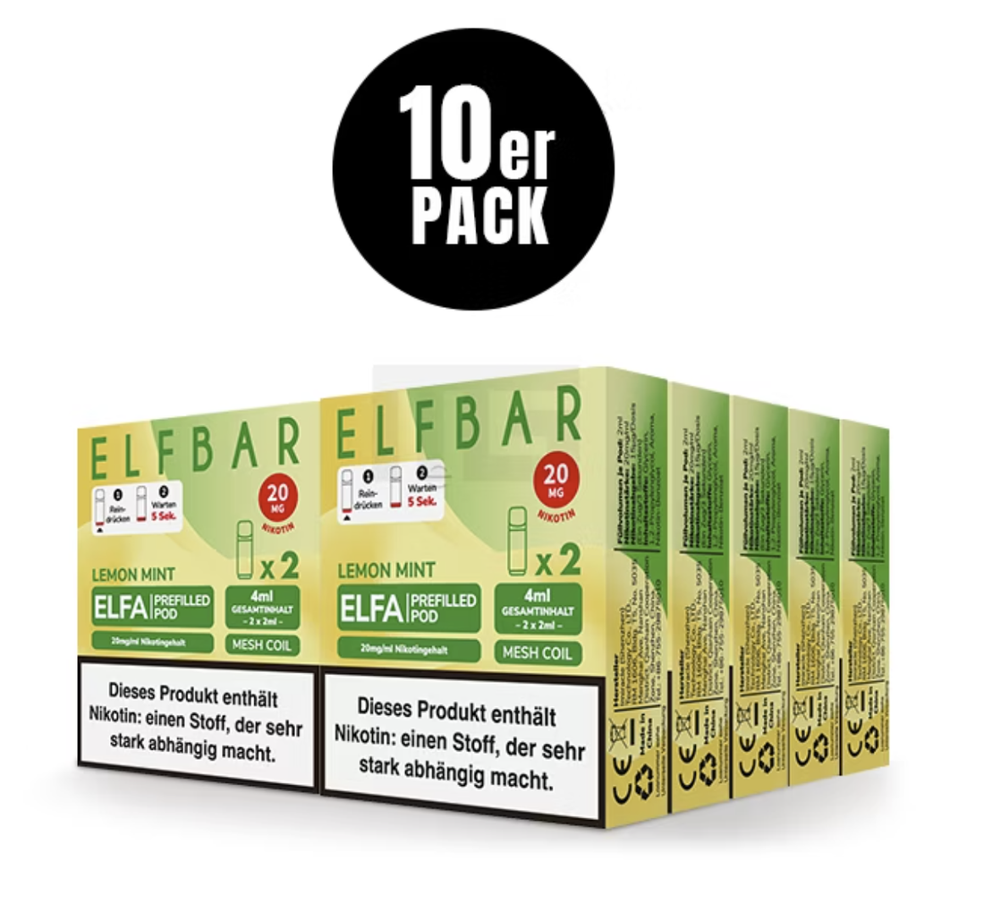 Elfbar ELFA Pods Lemon Mint 10er Pack Bundle – Großhandel B2B ArBo Wholesale