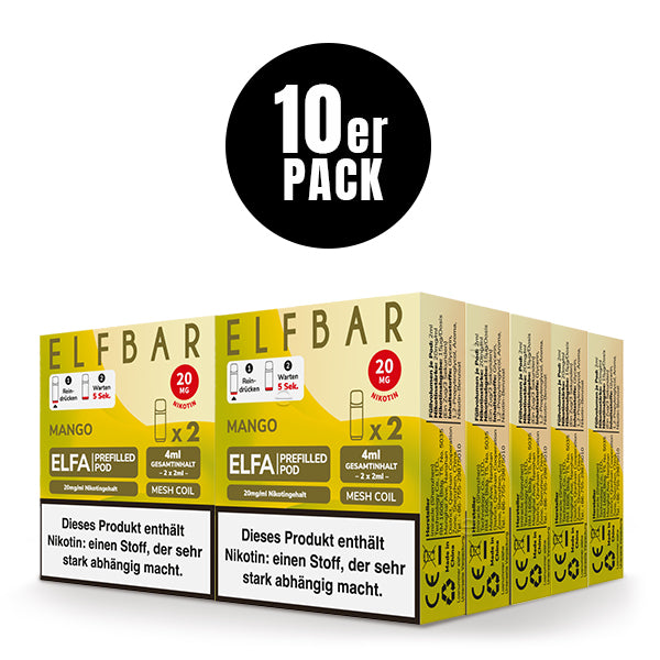 Elfbar ELFA Pods Mango 10er Pack Bundle – Großhandel B2B ArBo Wholesale