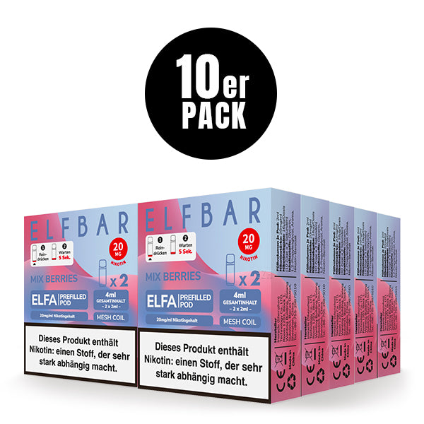 Elfbar ELFA Pods Mix Berries 10er Pack Bundle – Großhandel B2B ArBo Wholesale
