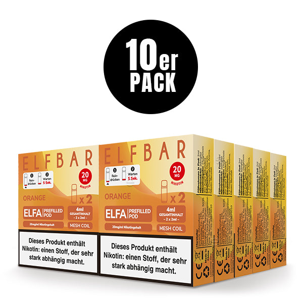Elfbar ELFA Pods Orange 10er Pack Bundle – Großhandel B2B ArBo Wholesale