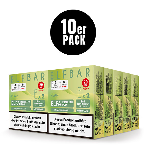Elfbar ELFA Pods Pear 10er Pack Bundle – Großhandel B2B ArBo Wholesale