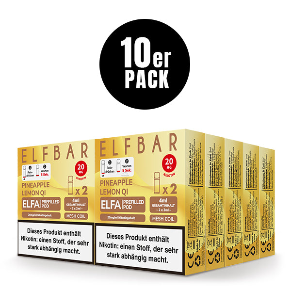 Elfbar ELFA Pods Pineapple Lemon QI 10er Pack Bundle – Großhandel B2B ArBo Wholesale