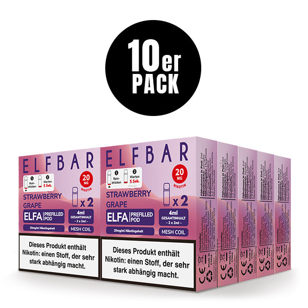 Elfbar ELFA Pods Strawberry Grape 10er Pack Bundle – Großhandel B2B ArBo Wholesale