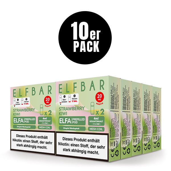 Elfbar ELFA Pods Strawberry Kiwi 10er Pack Bundle – Großhandel B2B ArBo Wholesale