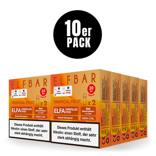Elfbar ELFA Pods Tropical Fruit 10er Pack Bundle – Großhandel B2B ArBo Wholesale