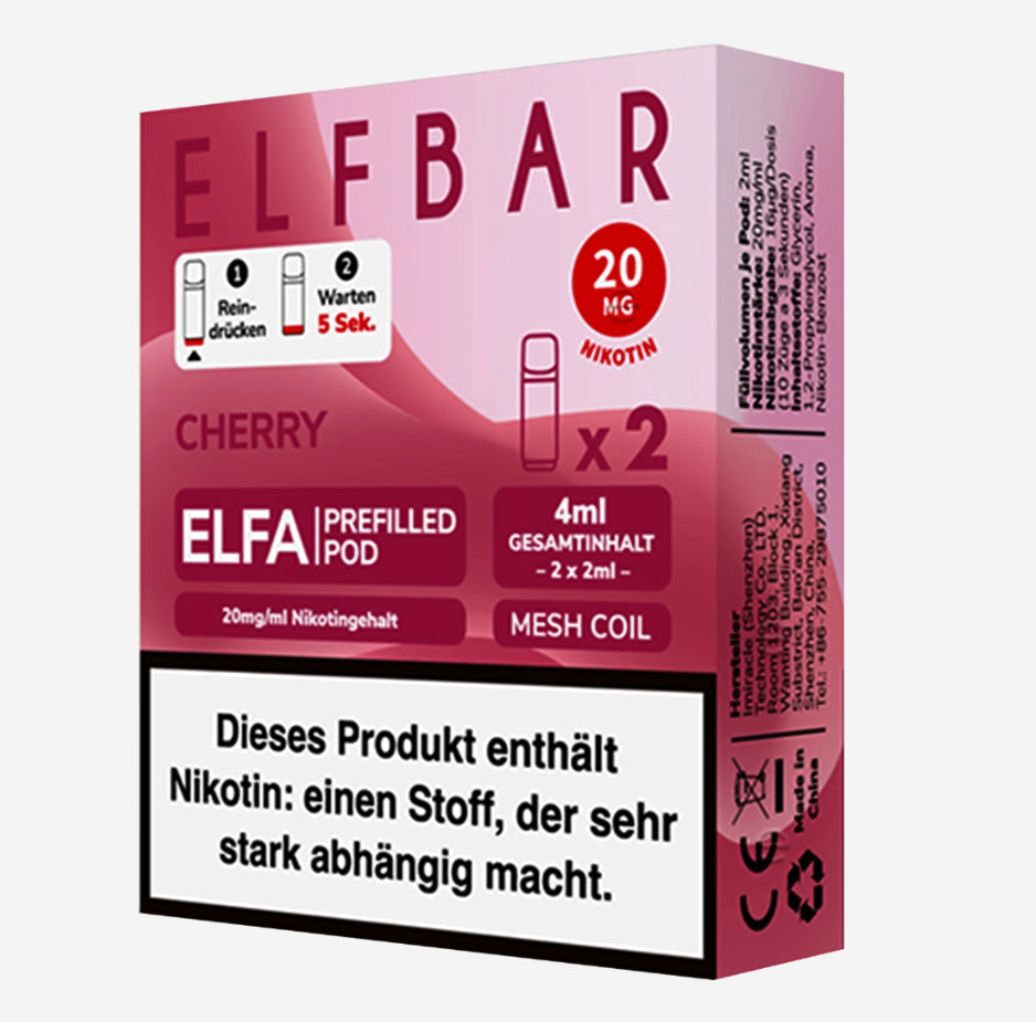Elfbar ELFA Pods Cherry 10er Pack Bundle – Großhandel B2B ArBo Wholesale