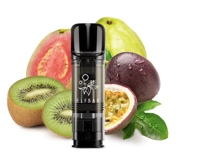 ELFA Pods Kiwi Passion Fruit Guava – vorbefüllter Elfbar Pod ohne Nikotin mit Kiwi, Maracuja und Guave, kompatibel mit ELFA & ELFA PRO