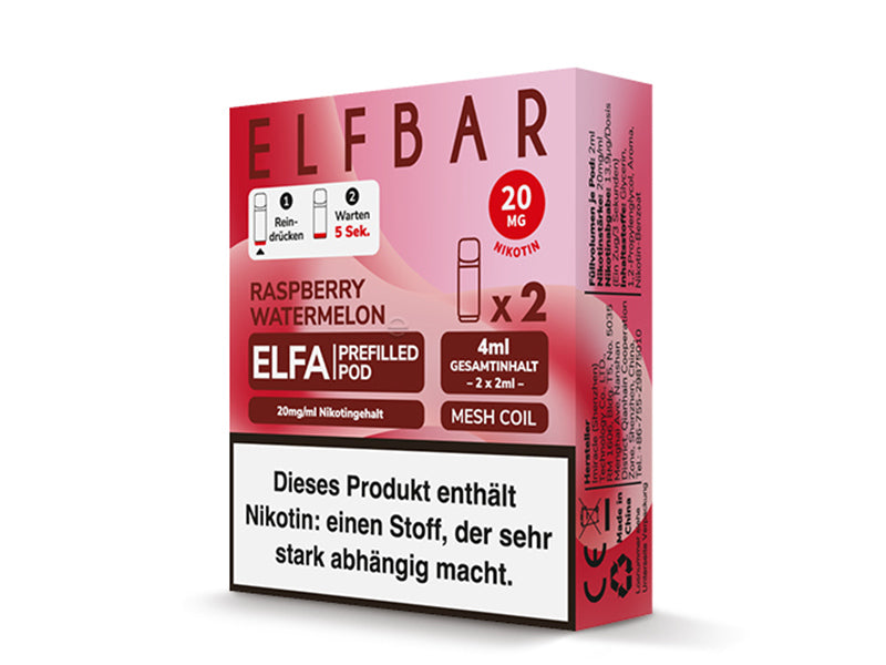 ELFA Pods 2er Pack 20mg Nikotin "Raspberry Watermelon" - 10er Pack