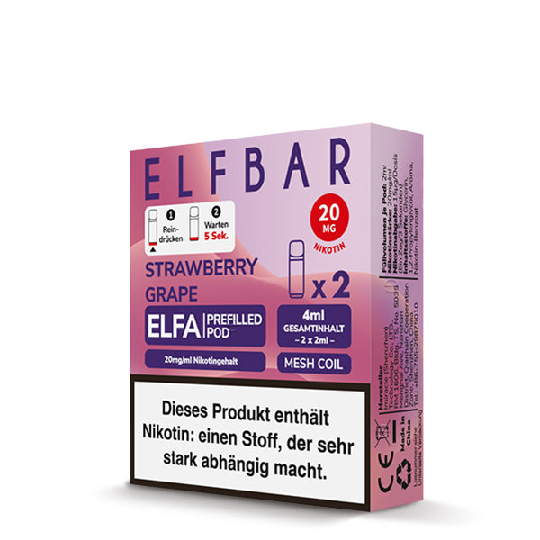 ELFA Pods 2er Pack 20mg Nikotin "Strawberry Grape" - 10er Pack