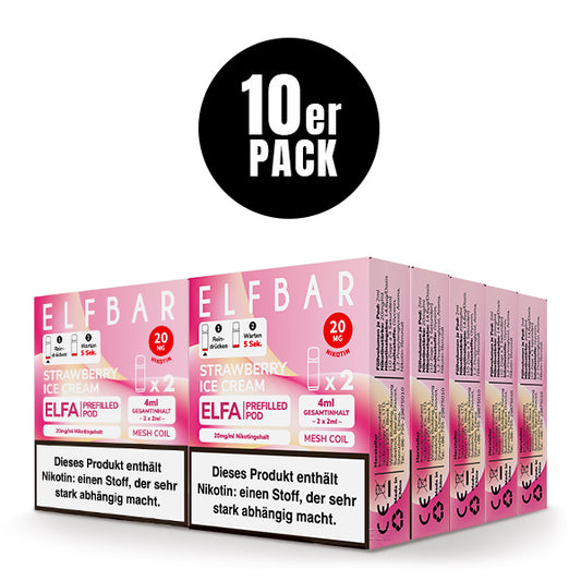 ELFA Pods 2er Pack 20mg Nikotin "Strawberry Ice Cream" - 10er Pack