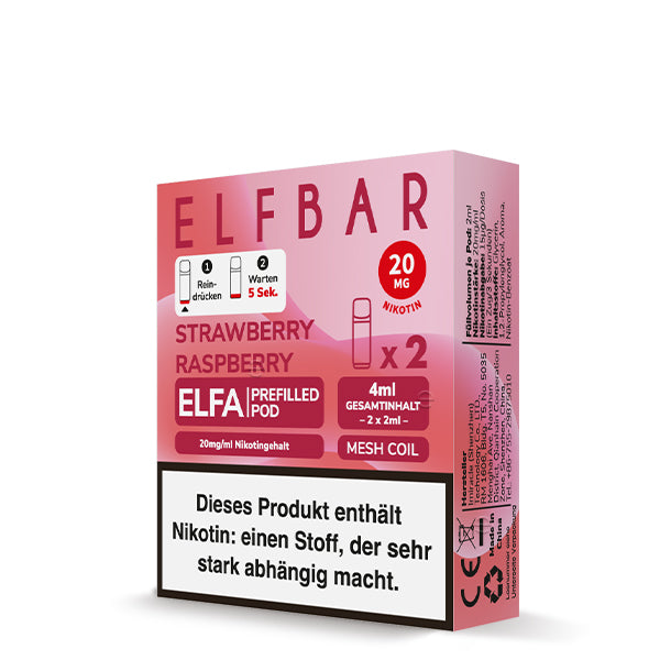 ELFA Pods 2er Pack 20mg Nikotin "Strawberry Raspberry" - 10er Pack