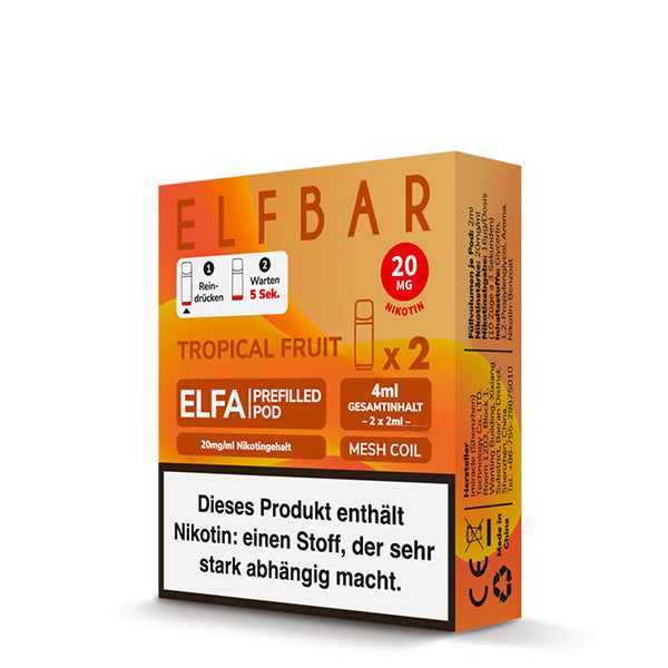 ELFA Pods 2er Pack 20mg Nikotin "Tropical Fruit" - 10er Pack